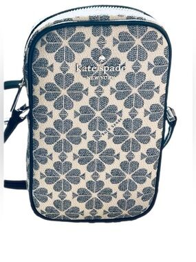Kate Spade New York Spade Flower North South Crossbody Bag Black Multi NWT
